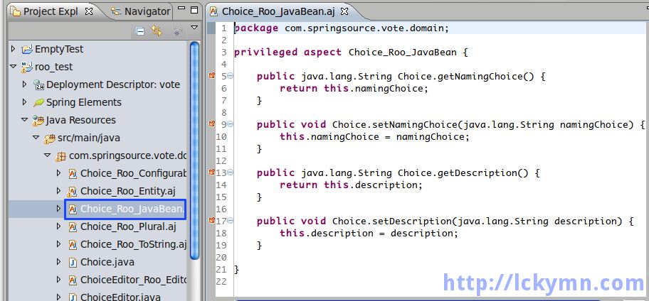 JavaBean (Aspect) JavaBean (Aspect)